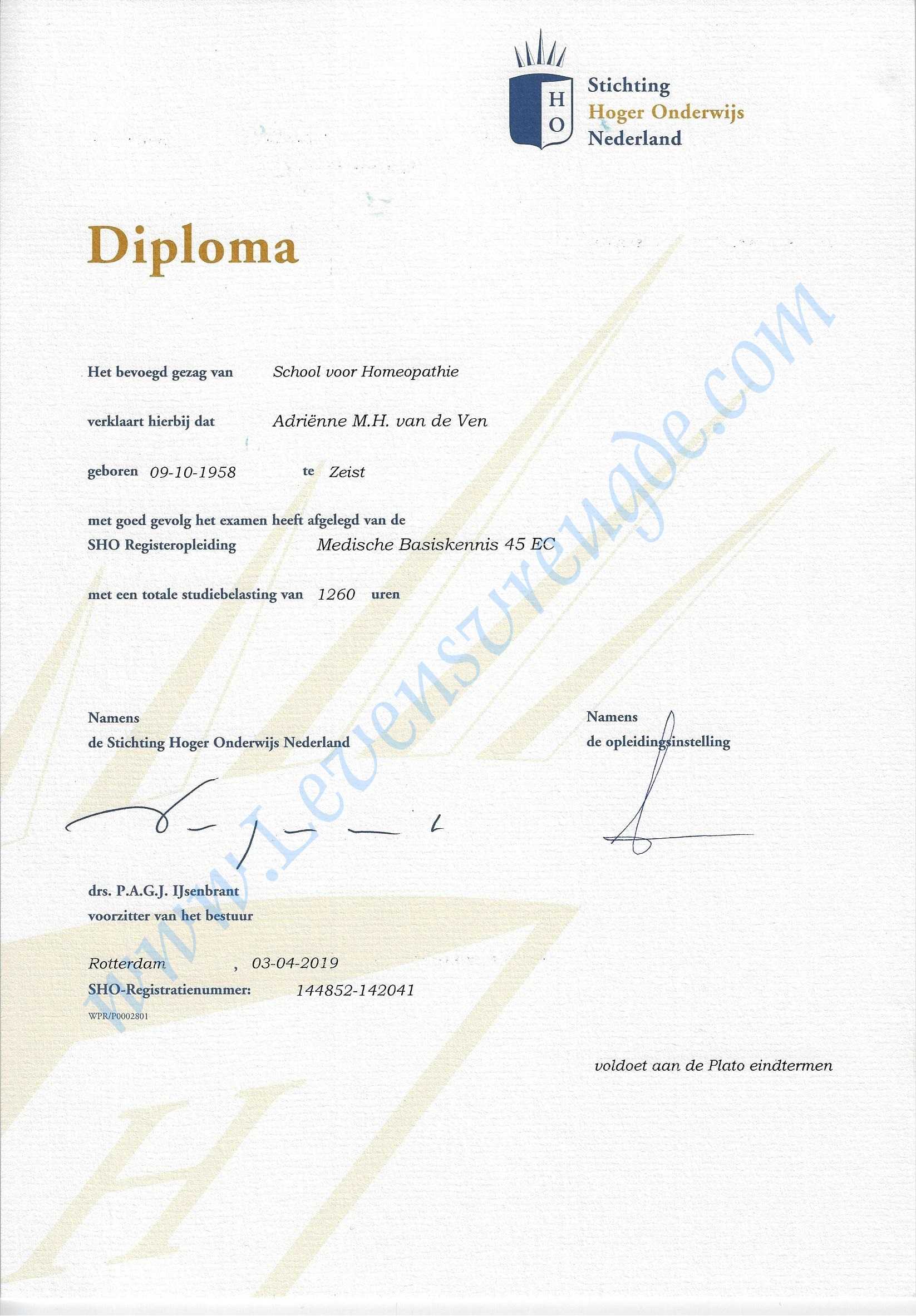 Diploma Medische Basiskennis